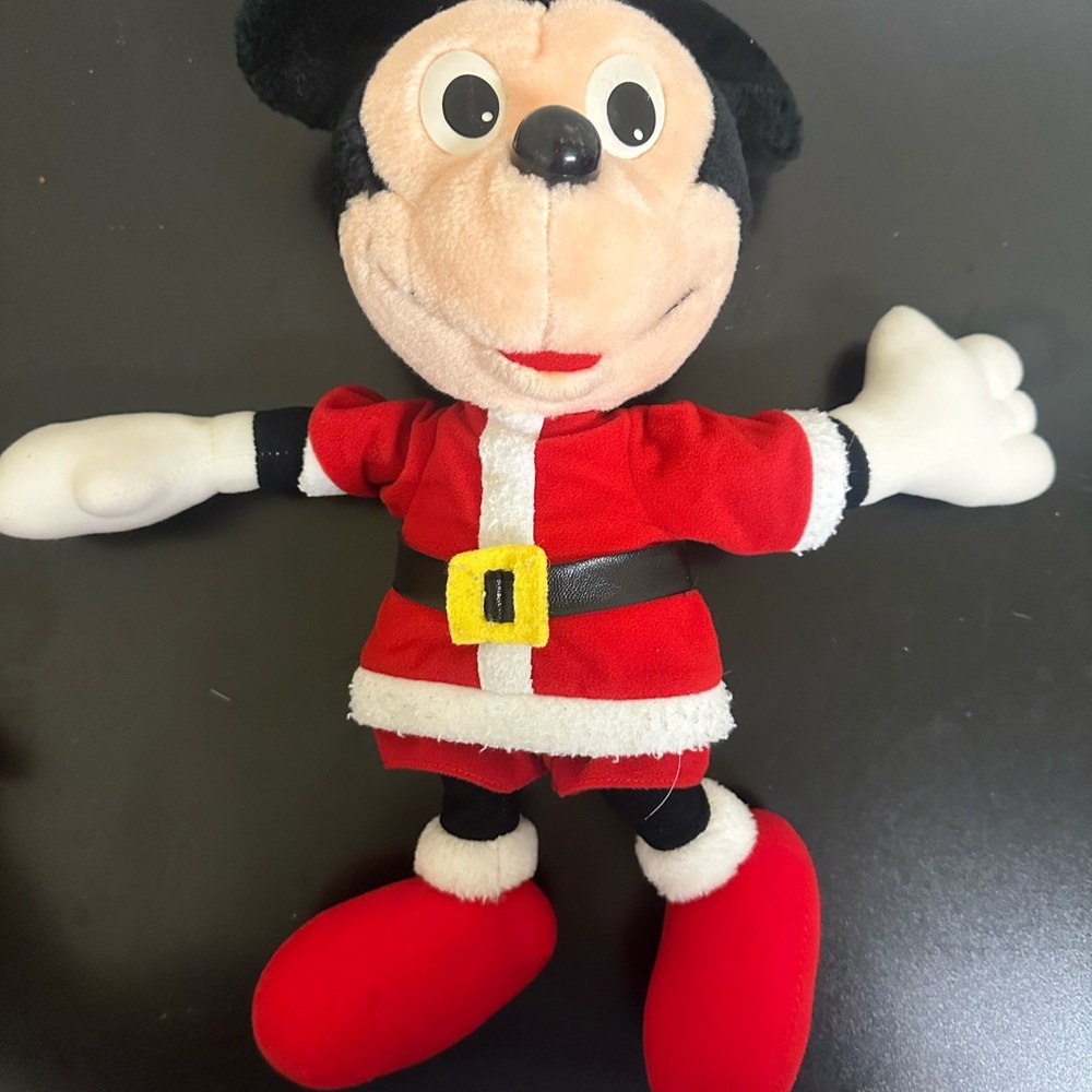Vintage 1988 Mickey Mouse Santa with Red Outfit